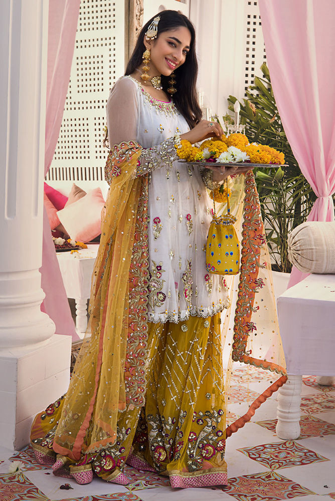 White mehndi dress 2025