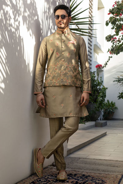 Mehndi Green Blended Kurta - AL-K-1050 – Almirah